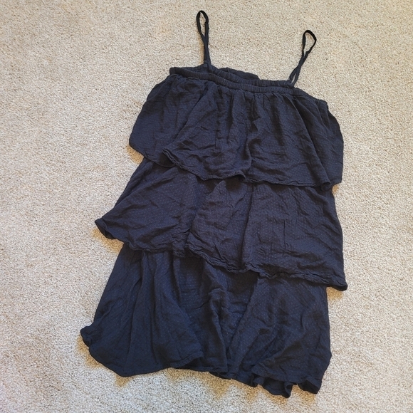 Volcom Women's Viscose Black Tiered Mini Dress Size Small - Picture 2 of 7